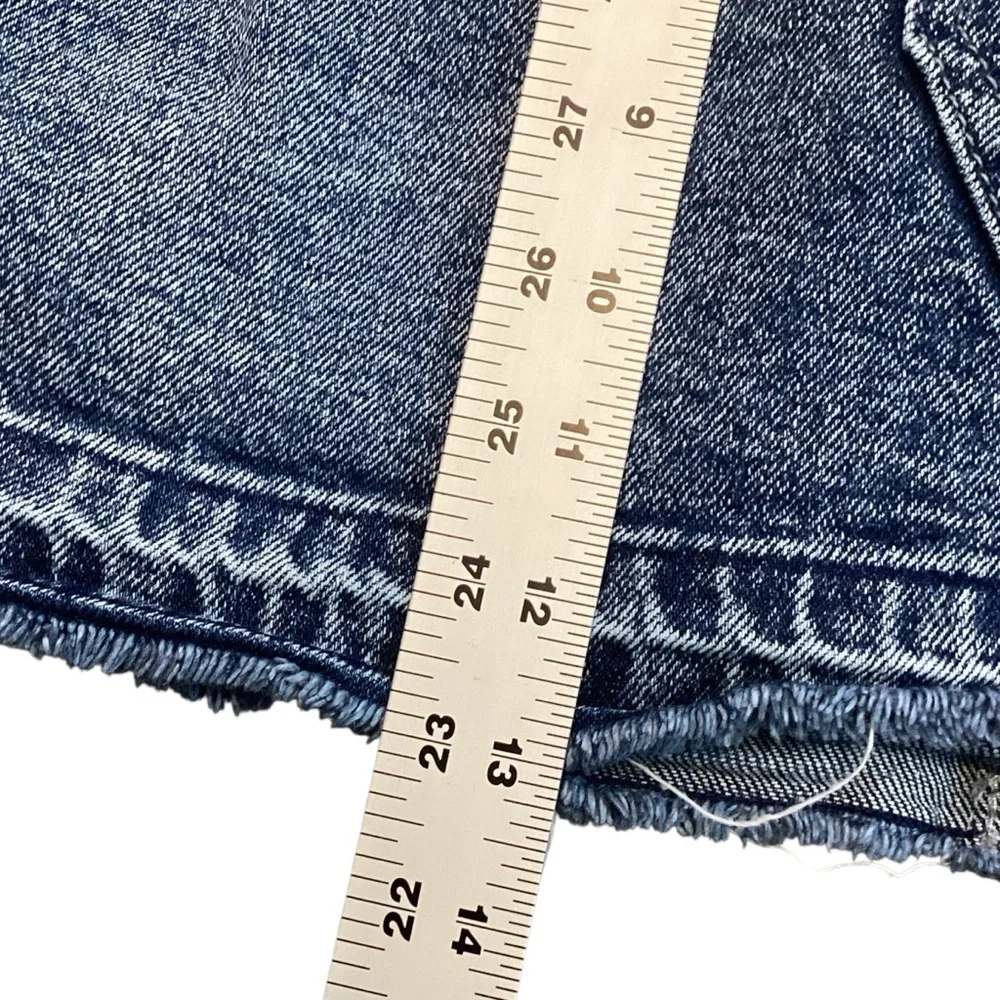 Justice Girls High Rise‎ Denim Icon Raw Hem Distressed Skort Size 12